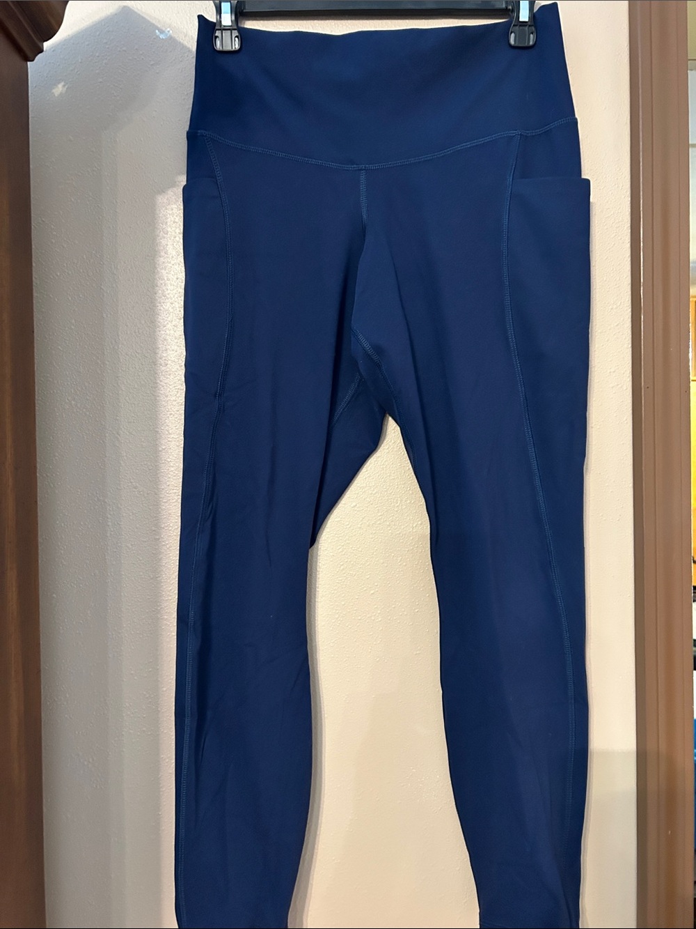 Dark Navy High-Waist Leggings with Side Pocket